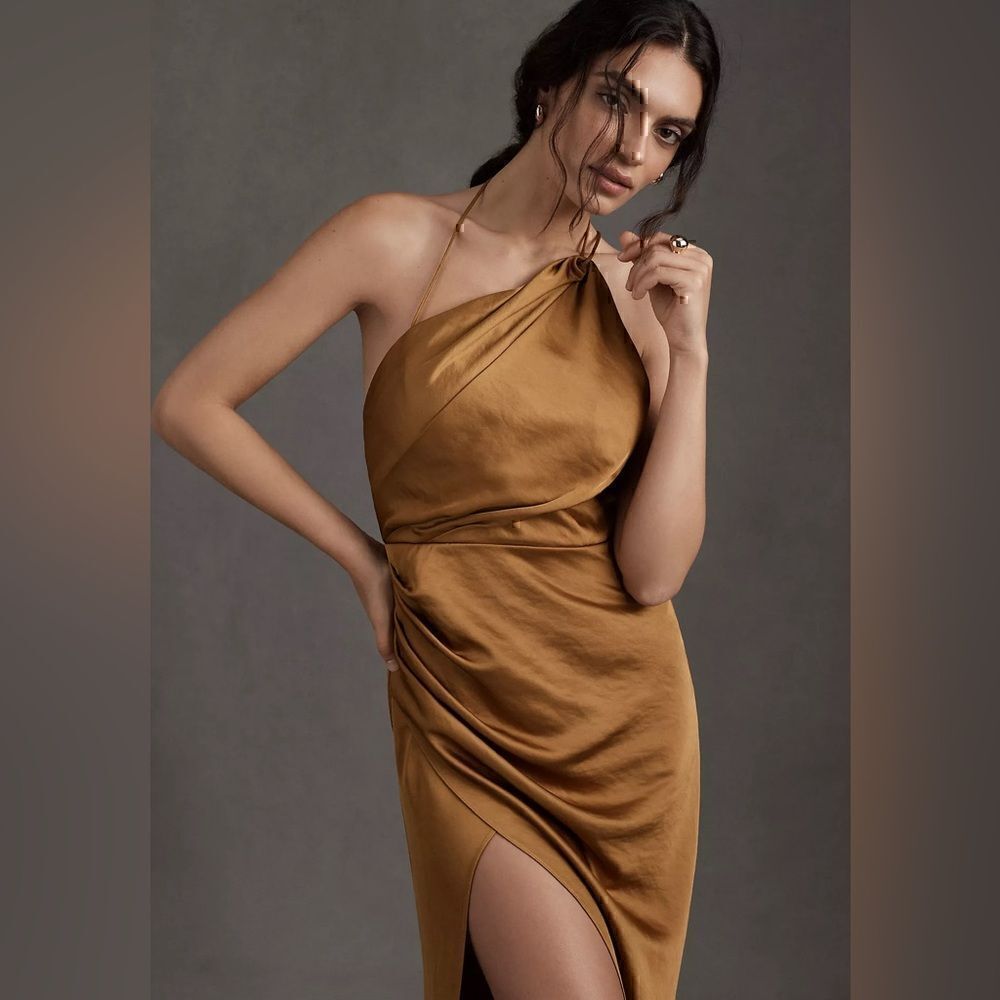 Anthropologie Significant Other Satin Gracie Dress Size US 12 Aus 16 New - Picture 3 of 4
